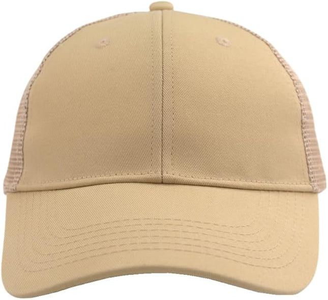 TSSGBL Classic Mesh Trucker Hat, Small & OSFM & XXL Options, Men Women Basic Adjustable Snapback Plain Blank Baseball Cap