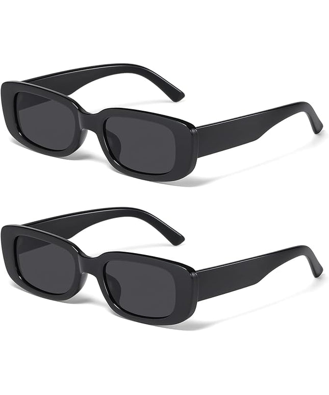 JASPIN Rectangle Sunglasses for Women Men Trendy Y2k Retro 90s Sun Glasses UV Protection Cool Square Frame