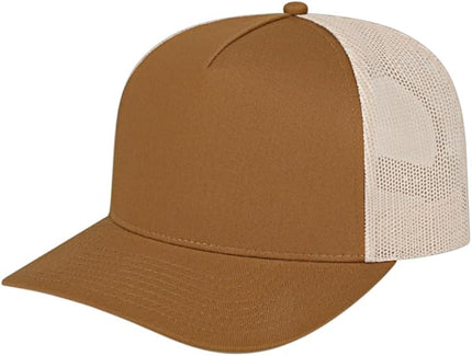 Cap America i3039 Classic 5 Panel Mid Profile Structured Trucker Mesh Back Cap w/ & Adjustable Snapback