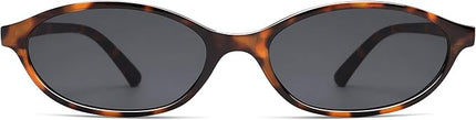 Retro Oval Cat Eye Sunglasses for Women Y2k Trendy Narrow Sunnies Designer Sun Glasses AR82253