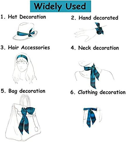kcctoo 2/6/10Pack Scarf Bags for Women Handbag Scarfs Band Hair Neck Scarves Fashion Gifts