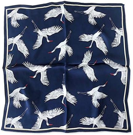 ANDANTINO 100% Real Mulberry Silk Scarf -21'' x 21''- Lightweight Neckerchief –Women Men Small Square Digital Printed Scarves