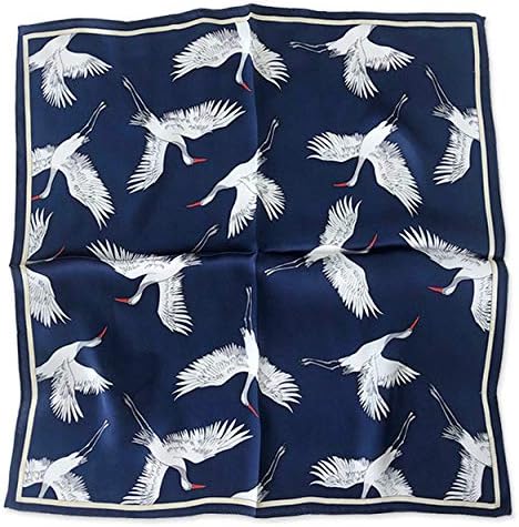 ANDANTINO 100% Real Mulberry Silk Scarf -21'' x 21''- Lightweight Neckerchief –Women Men Small Square Digital Printed Scarves