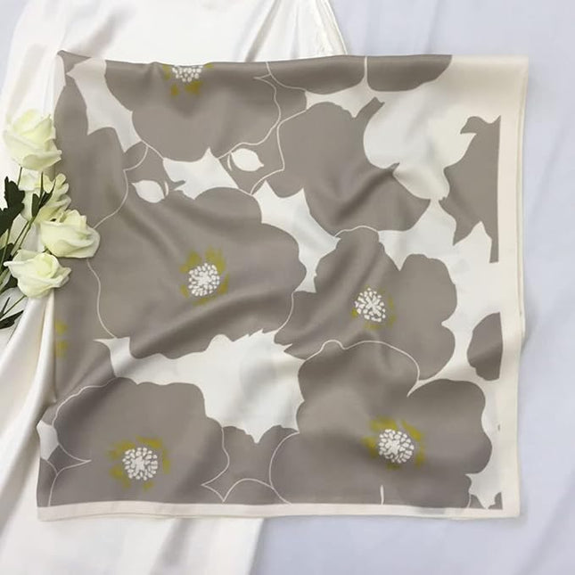 Julunar Silk Like Head Scarf for Women - Satin Large Hair Scarves - 35" Square Silk Hair Wrap for Sleeping with Gift Packed