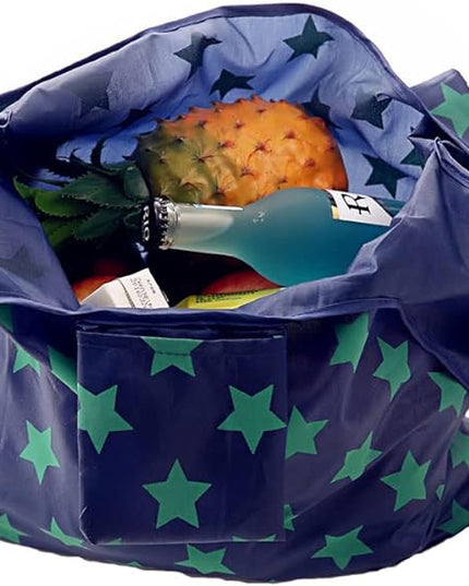 Cloth Tote Bags, Reusable, Foldable, Recycle for Shopping, Fits in Pocket, Eco Friendly for Groceries, Water Resistant, Lightweight, Strong & Durable Large (6Pack)