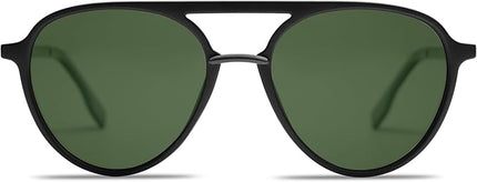 SOJOS Retro Aviator Polarized Sunglasses for Women Men Double Bridge Ladies Shades