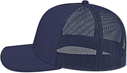 Cap America i3039 Classic 5 Panel Mid Profile Structured Trucker Mesh Back Cap w/ & Adjustable Snapback