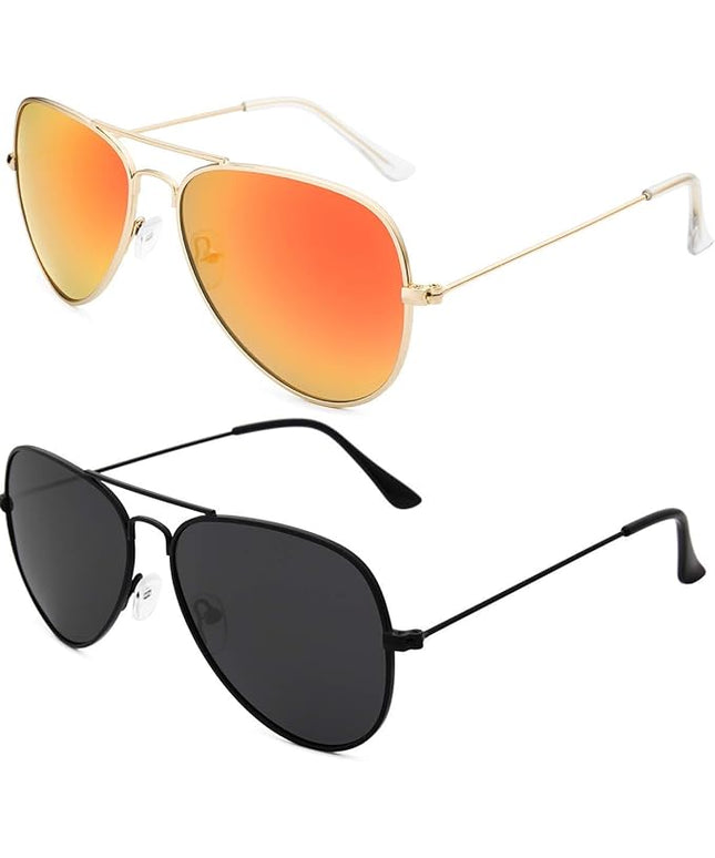 livho Sunglasses for Men Women Aviator Polarized Metal Mirror UV 400 Lens Protection