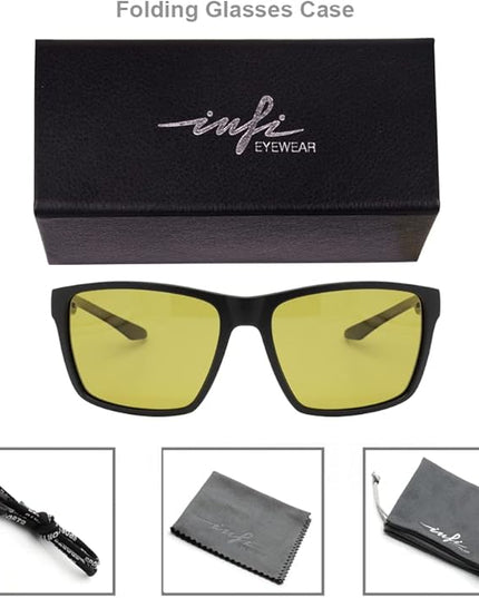 INFI Fishing Polarized Sunglasses for Men Driving Running Golf Sports Glasses Square UV Protection Designer Style Unisex