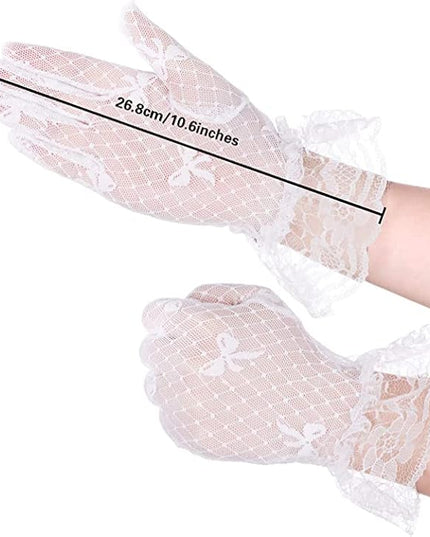 Sahabowi Satin Gloves Formal Bridal Banquet Party Wedding Opera Solid Colorful Mitten For Women