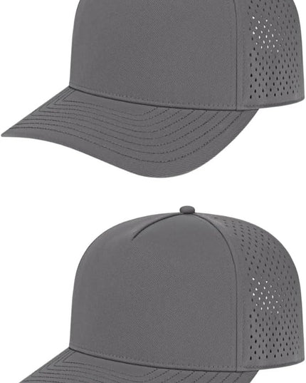 Cap America i8540 Premium Water-Resistant Perforated Medium Profile 5-Panel Cap w/UV Guard & Adjustable Snapback