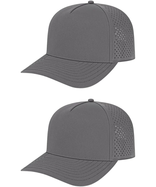 Cap America i8540 Premium Water-Resistant Perforated Medium Profile 5-Panel Cap w/UV Guard & Adjustable Snapback