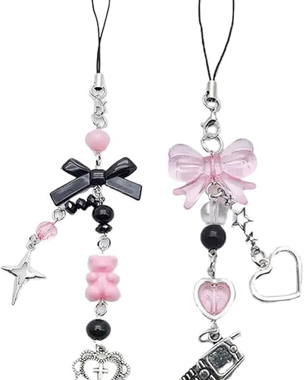 1-4PCS Cute Phone Charms Aesthetic Y2K Cell Phone Charms Strap Strawberry Butterfly Star PhoneCharm Y2K Accessories for Bag Keychain Airpods Camera Pendants Decor