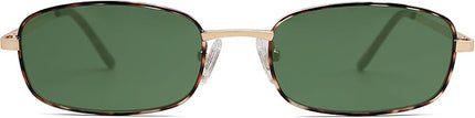 SOJOS Small Trendy Rectangle Sunglasses Womens Mens, Retro 80s 90s Y2k Chic Narrow Thin Skinny Sunnies SJ1187