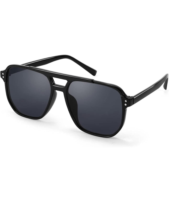 FEISEDY Retro Square Aviator Sunglasses Women Men 70s Vintage Trendy Plastic Frame Sun Glasses B2835