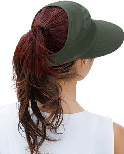 HINDAWI Sun Hats for Women Wide Brim UV Protection Sun Hat Summer Beach Packable Visor