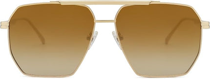 SOJOS Retro Oversized Square Polarized Sunglasses for Women Men Vintage Shades Classic Large Metal Sun Glasses
