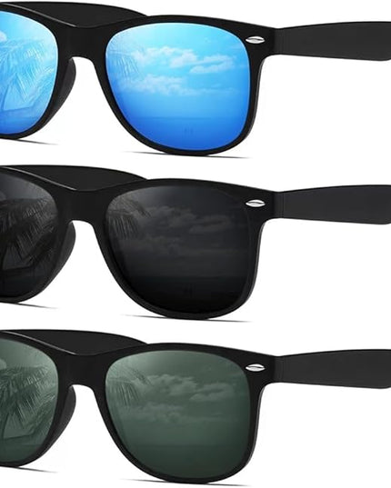 DEMIKOS Sunglasses Men Polarized Sunglasses for Mens Womens Retro Mirror Lens for Driving Fishing UV Protection