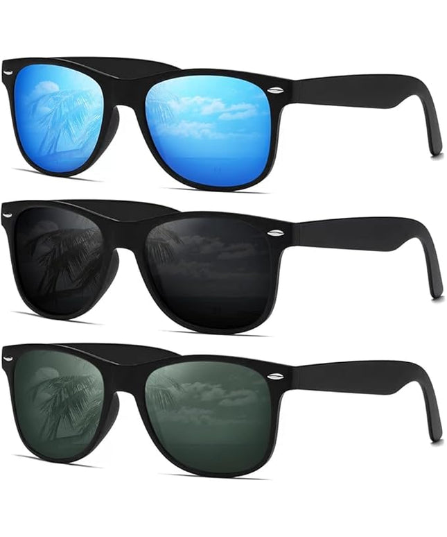 DEMIKOS Sunglasses Men Polarized Sunglasses for Mens Womens Retro Mirror Lens for Driving Fishing UV Protection