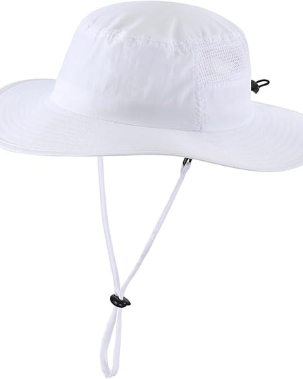 Home Prefer UPF50+ Mens Sun Hat Wide Brim Fishing Hat Womens UV Protection Cap Breathable Mesh Safari Gardening Bucket Hat