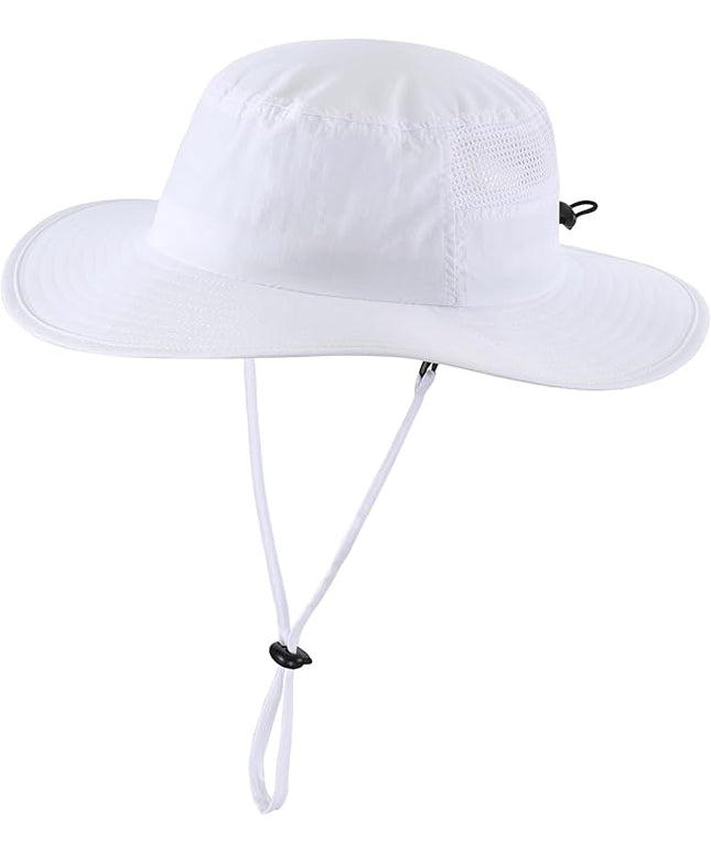 Home Prefer UPF50+ Mens Sun Hat Wide Brim Fishing Hat Womens UV Protection Cap Breathable Mesh Safari Gardening Bucket Hat