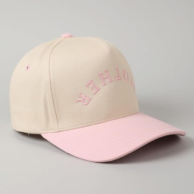 MIRMARU Two-Tone Vintage Canvas Trucker Hats for Men & Women, Adjustable Size Baseball Caps with Trendy Embroidered Design