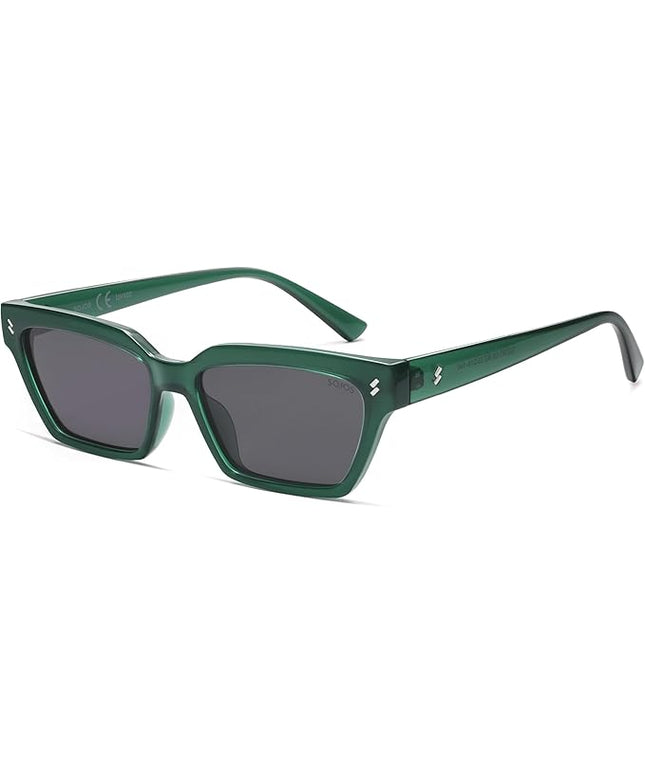 SOJOS Trendy Polarized Sunglasses Womens Men Retro Vintage 90s Cute Cat Eye Narrow Sun Glasses SJ2381