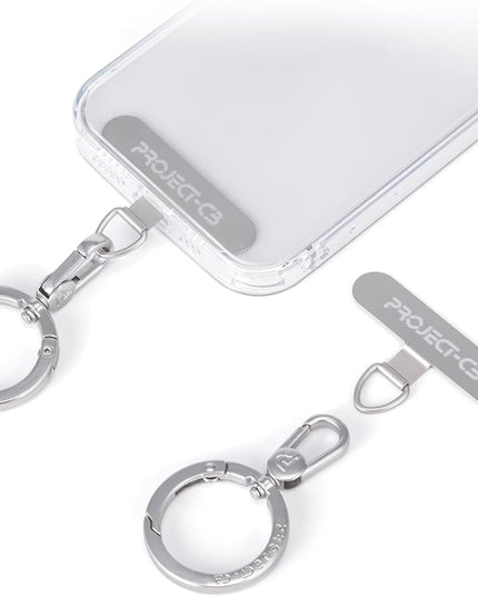 project-cb Phone Metal Tether Tab, Lanyard Patch, Phone Stand Key Ring, Ring Holder, Strap Tab