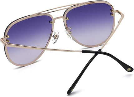 Trendy Oversized Aviator Sunglasses Womens, Retro Cute Big Shades Women's Fashion Sun Glasses UV Protection VF2203