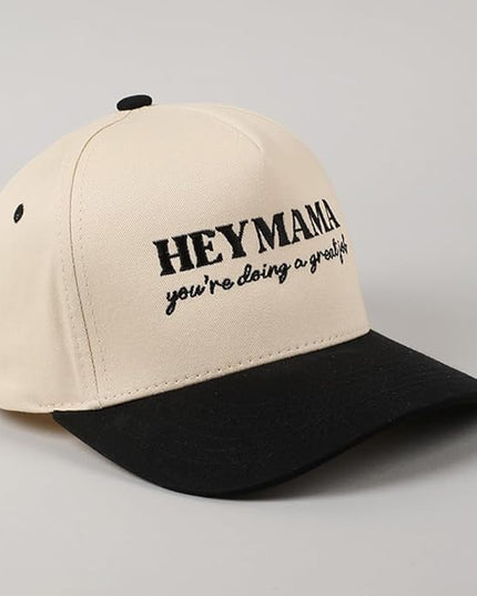 MIRMARU Two-Tone Vintage Canvas Trucker Hats for Men & Women, Adjustable Size Baseball Caps with Trendy Embroidered Design