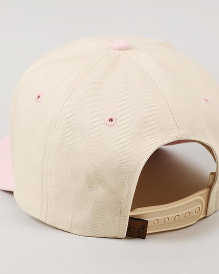 MIRMARU Two-Tone Vintage Canvas Trucker Hats for Men & Women, Adjustable Size Baseball Caps with Trendy Embroidered Design