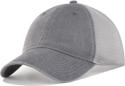 CYGTE Distressed Soft Trucker Hat | XL/XXL Available | Unstructured Vinatge Washed Snapback Baseball Cap for Men Women