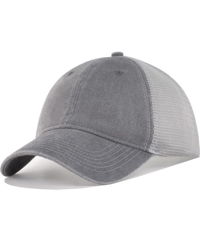 CYGTE Distressed Soft Trucker Hat | XL/XXL Available | Unstructured Vinatge Washed Snapback Baseball Cap for Men Women