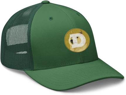 Dogecoin Crypto Embroidered Logo Trucker Cap
