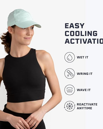 MISSION Cooling UPF Performance Hat - Unisex One Size Cap for Workouts, Golf & Running - Sweat & Water Activated Technology
