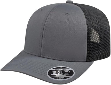 Cap America i8502 Flexfit 110 Premium Mid Profile 6-Panel Mesh Back Trucker Cap Hat w/UV Guard & Adjustable Snapback