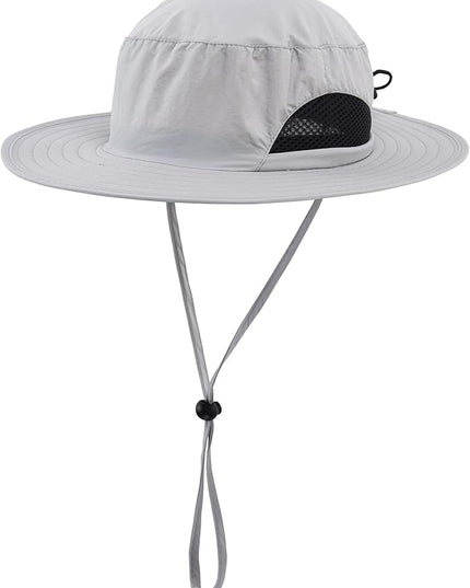 LLmoway Kids Sun Protection Hat Quick Dry Adjustable Wide Brim Mesh Bucket Hat