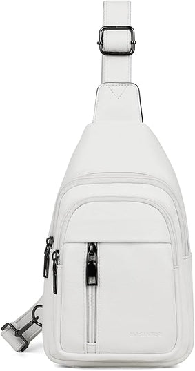 MASINTOR Sling Bag for Women - Crossbody Bags Fanny Pack with Vegan Leather - Adjustable Sling Backack for Travel