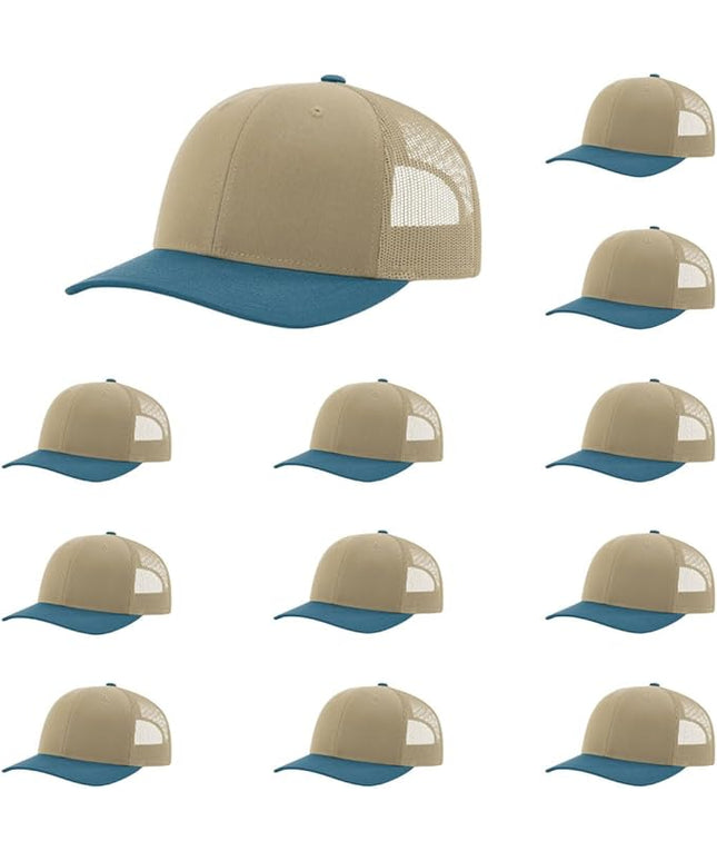 Richardson 112 Classic Six-Panel Adjustable Snapback Trucker Cap | Bulk Packs Available