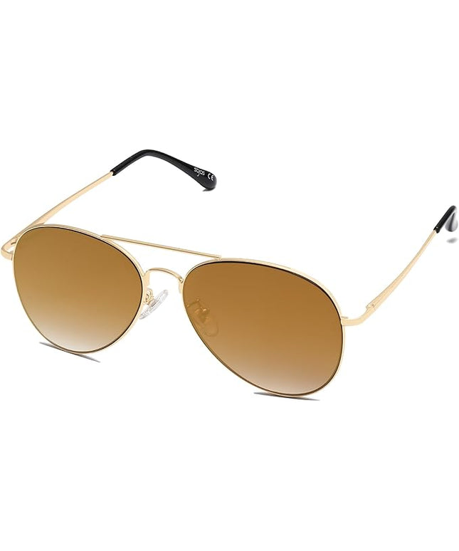 SOJOS Classic Aviator Sunglasses for Women Men Metal Frame Spring Hinges SJ1030