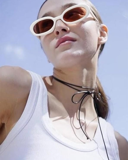 90s Sunglasses for Women Men Retro Small Oval Sunglasses