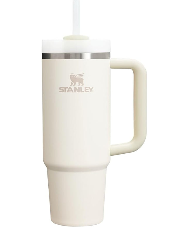 STANLEY Quencher H2.0 Tumbler with Handle and Straw 30 oz | Flowstate 3-Position Lid | Cup Holder Compatible for Travel | Insulated Stainless Steel Cup | BPA-Free | Cream 2.0