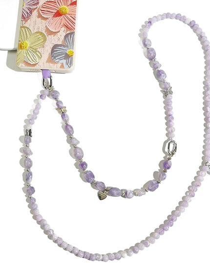 Phone Crossbody Chain CellPhone Lanyard,Universal Phone Chain Strap with Tether Patches Compatible with Most Phones (X)