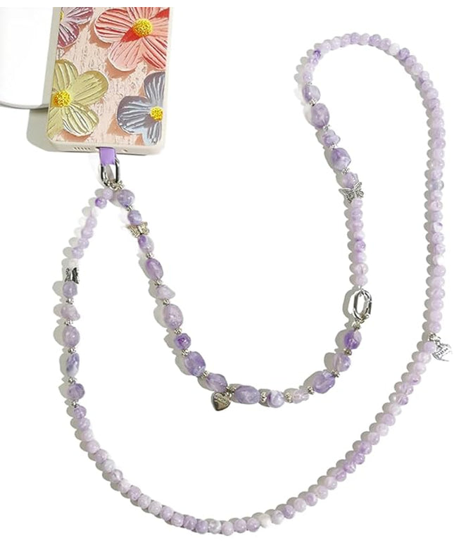 Phone Crossbody Chain CellPhone Lanyard,Universal Phone Chain Strap with Tether Patches Compatible with Most Phones (X)