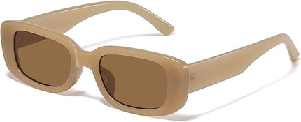 JASPIN Rectangle Sunglasses for Women Men Trendy Y2k Retro 90s Sun Glasses UV Protection Cool Square Frame