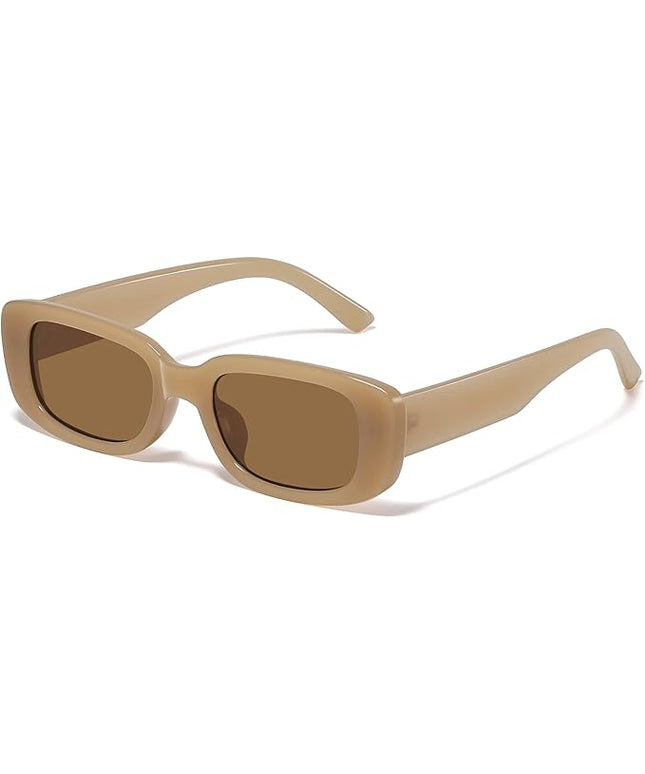 JASPIN Rectangle Sunglasses for Women Men Trendy Y2k Retro 90s Sun Glasses UV Protection Cool Square Frame