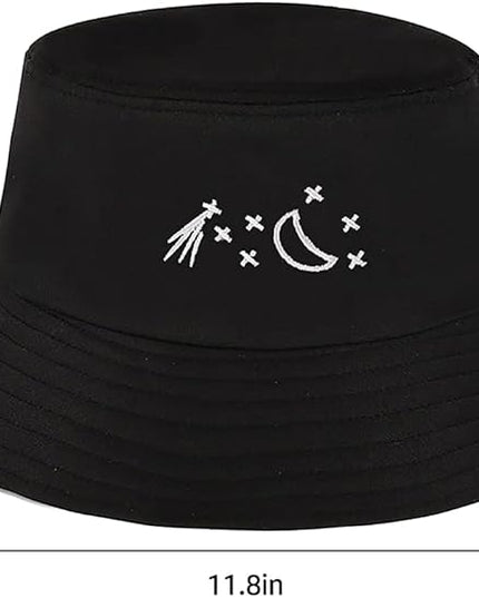 XYIYI Fashion Embroidery Bucket Hat Cotton Beach Fisherman Hats for Women Girls