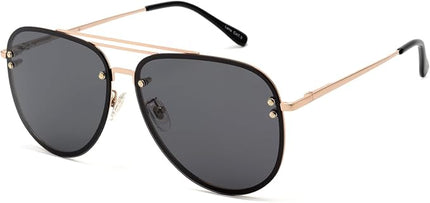 Trendy Oversized Aviator Sunglasses Womens, Retro Cute Big Shades Women's Fashion Sun Glasses UV Protection VF2203