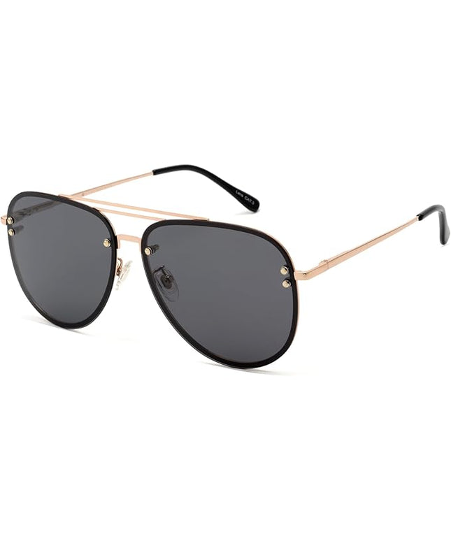 Trendy Oversized Aviator Sunglasses Womens, Retro Cute Big Shades Women's Fashion Sun Glasses UV Protection VF2203