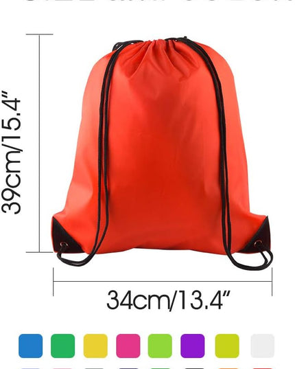KUUQA 20 Pcs Drawstring Backpack Sport Bags String Bag Sack Cinch Gym Backpack Bulk for School Gym Sport or Traveling，Colorful